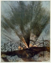 Bursting Shell, from British Artists at the Front, Continuation of The Western Front, 1918